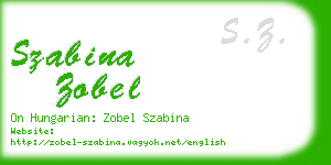 szabina zobel business card